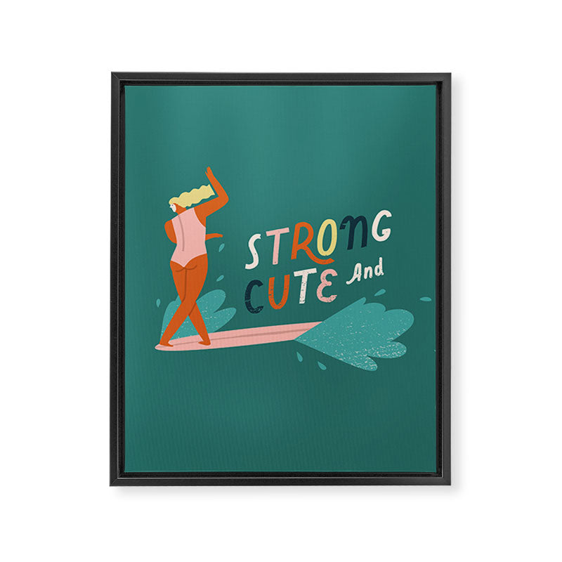 Strong and cute Framed Canvas Print Gallery Image 8