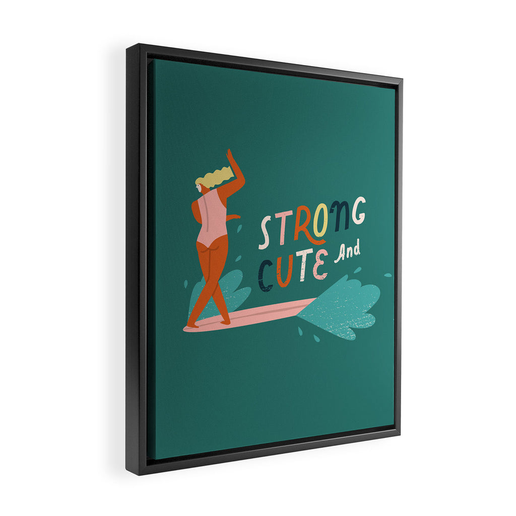 Strong and cute Framed Canvas Print Gallery Image 2