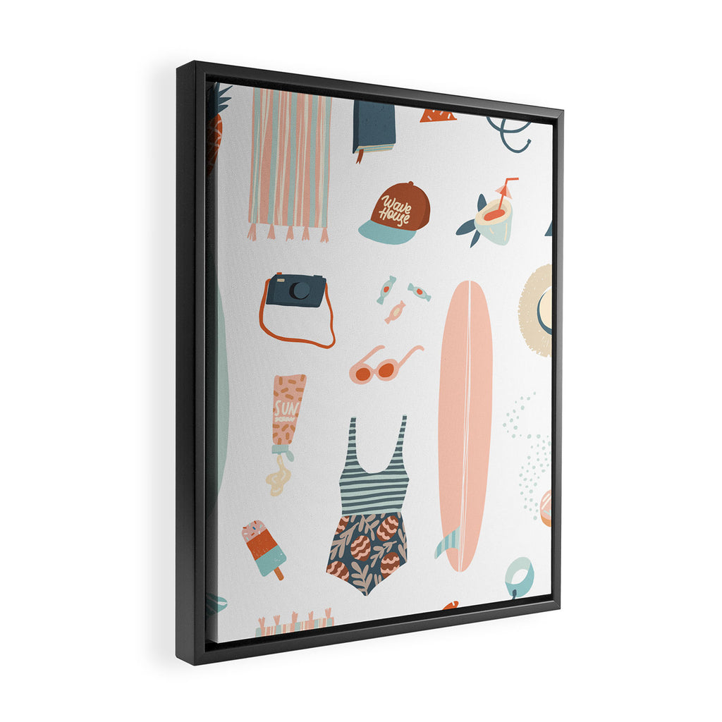 Summer kit Framed Canvas Print Gallery Image 2