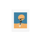 Sunny girl in blue Art Print Gallery Image 1