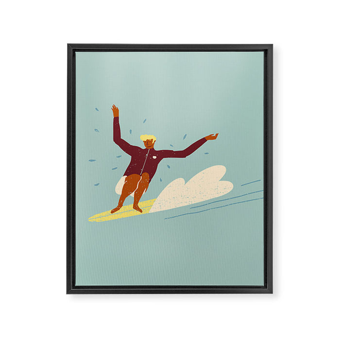 Surf buddy Framed Canvas Print Gallery Image 1