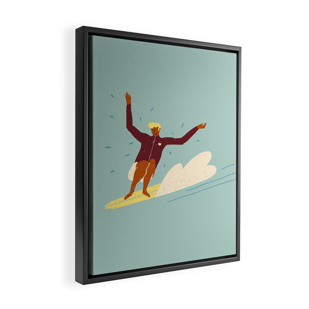 Surf buddy Framed Canvas Print Gallery Image 2