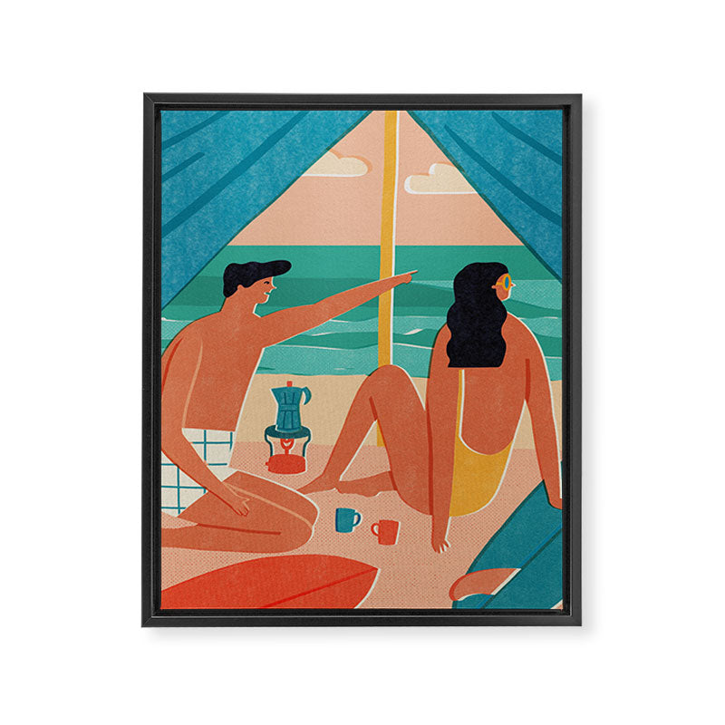 Surf camp Framed Canvas Print Gallery Image 8