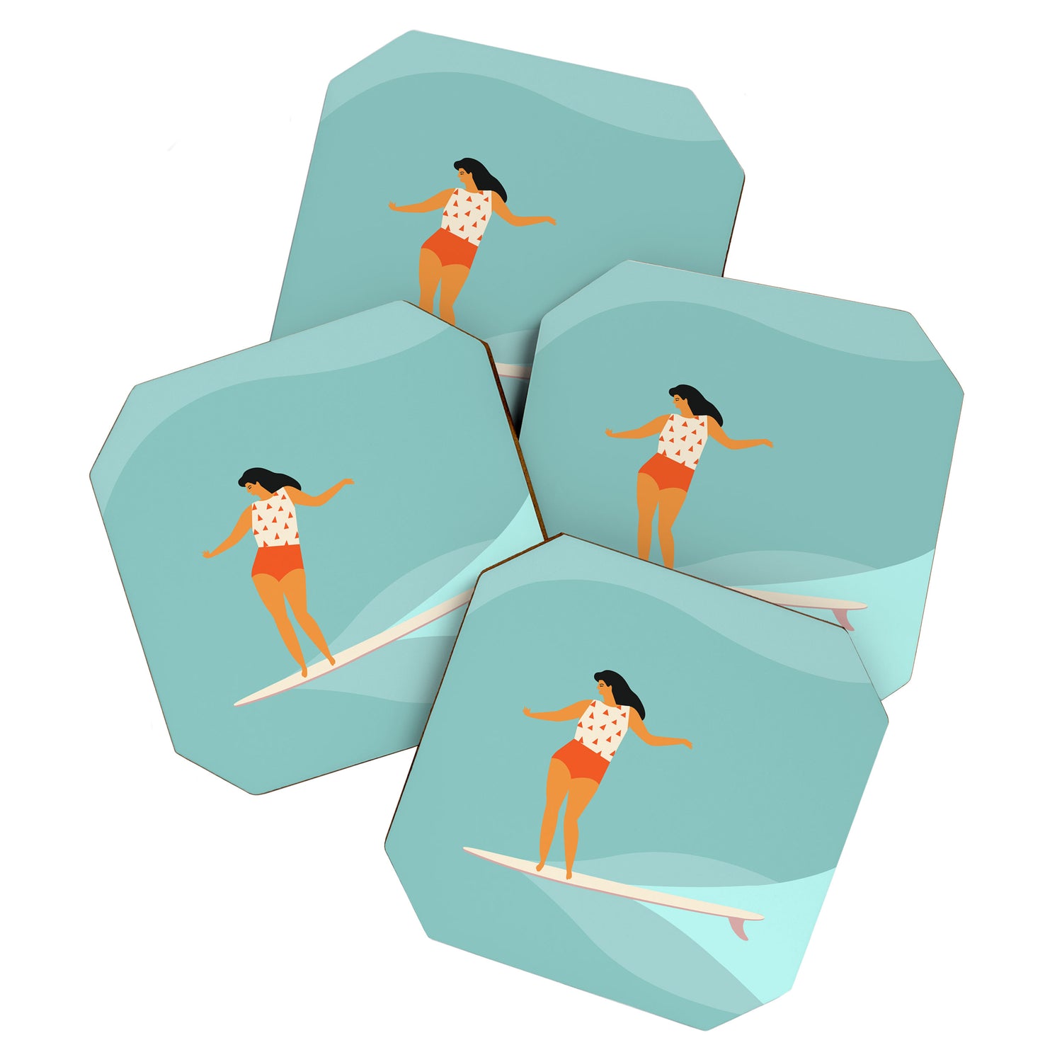 Surf girl Coaster Gallery Image 1