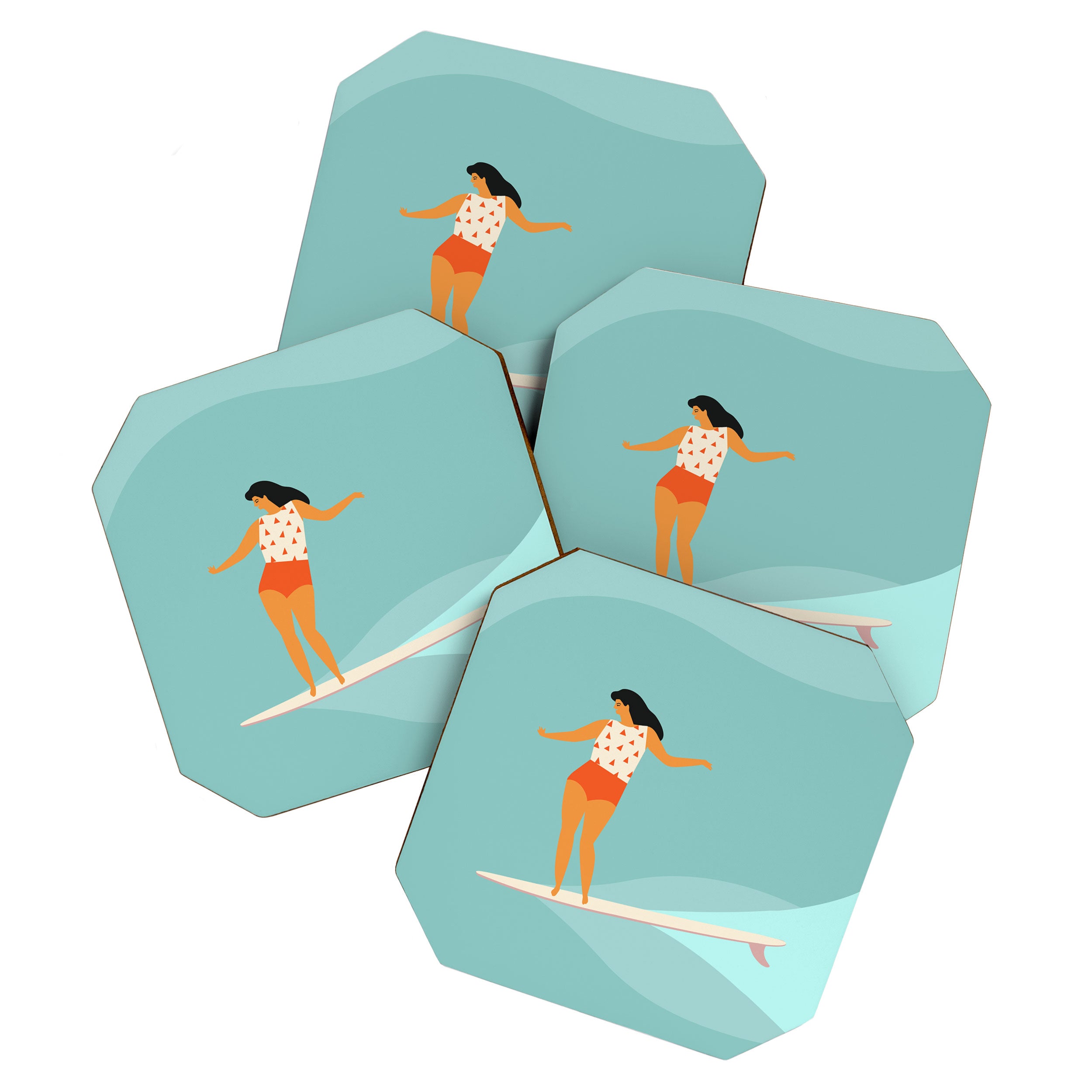Surf girl Coaster Gallery Image 1