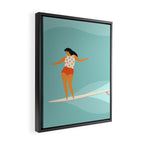 Surf girl Framed Canvas Print Gallery Image 2