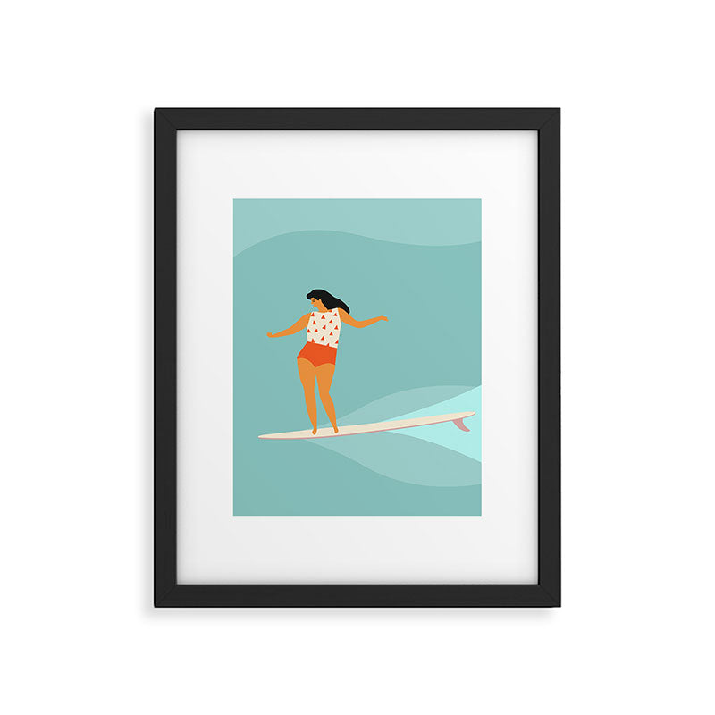 Surf girl Framed Art Print Gallery Image 6