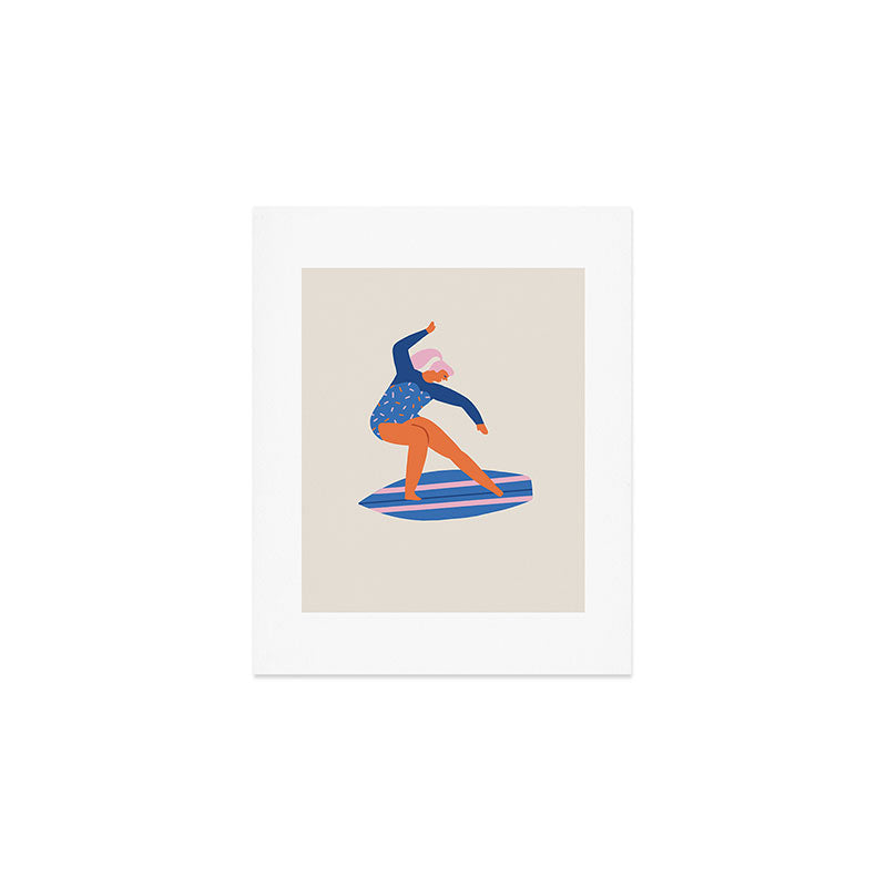 Surf girl Art Print Gallery Image 1