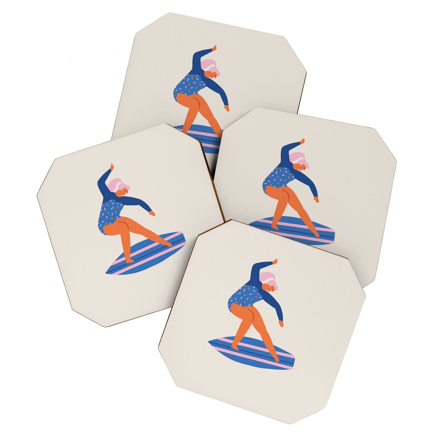 Surf girl Coaster Gallery Image 1