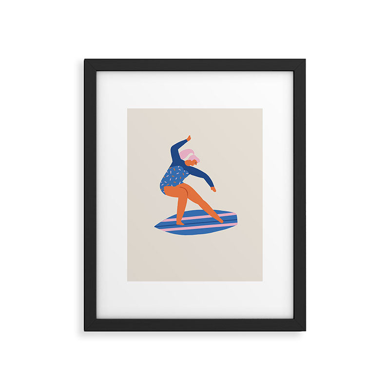 Surf girl Framed Art Print Gallery Image 6