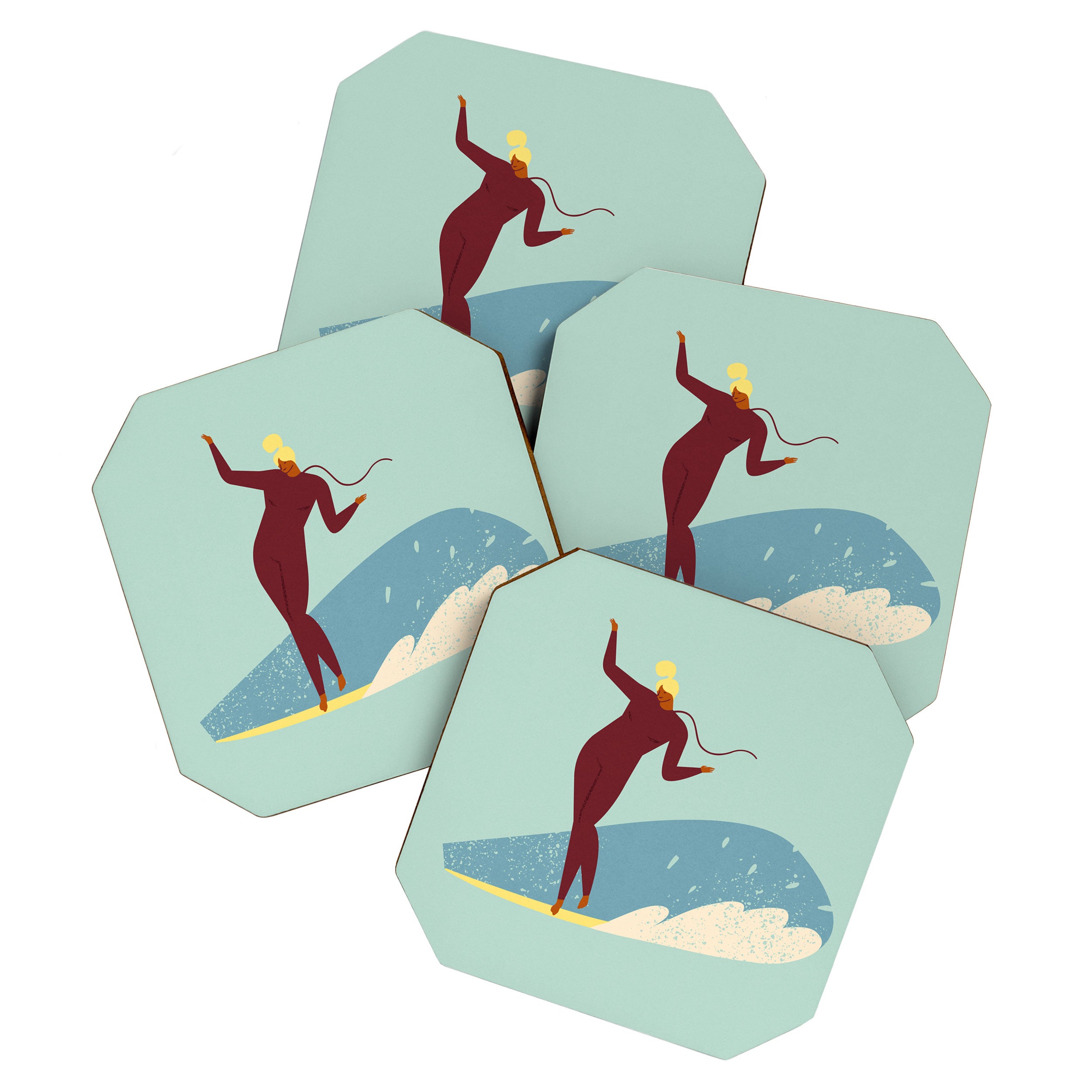 Surf girl Coaster Gallery Image 1