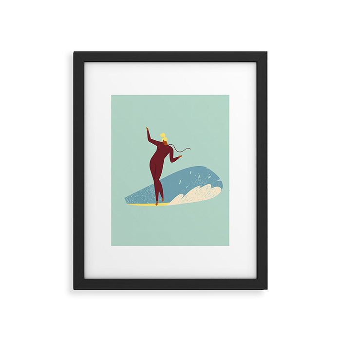 Surf girl Framed Art Print Gallery Image 1