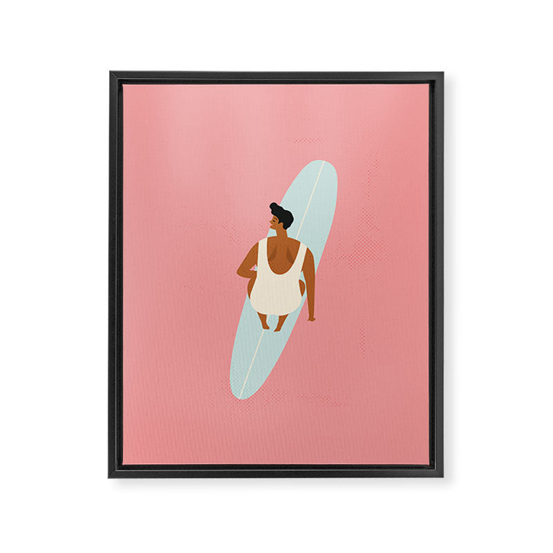 Surf girl Framed Canvas Print Gallery Image 6