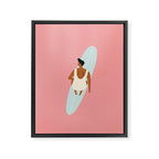 Surf girl Framed Canvas Print Gallery Image 6