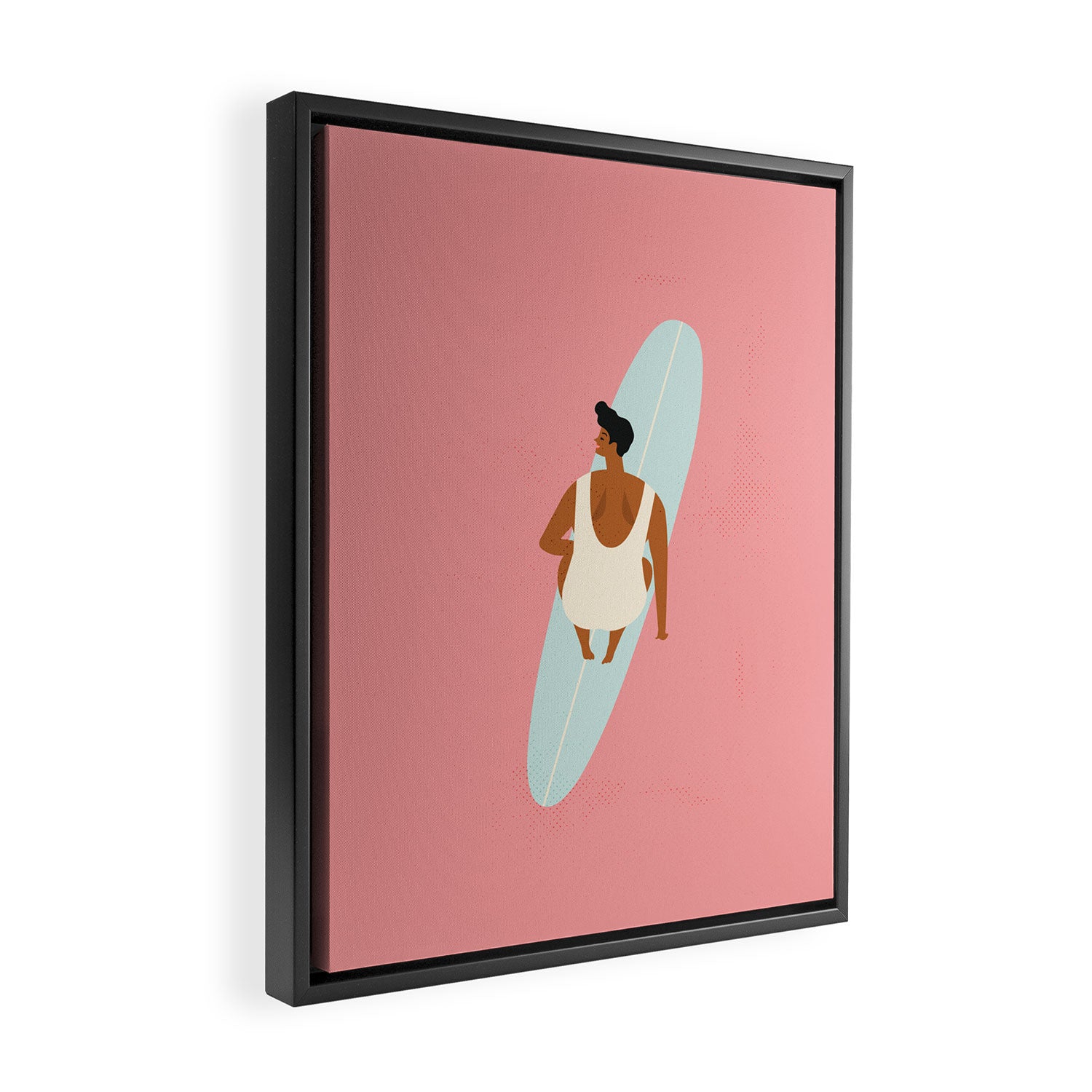 Surf girl Framed Canvas Print Gallery Image 2