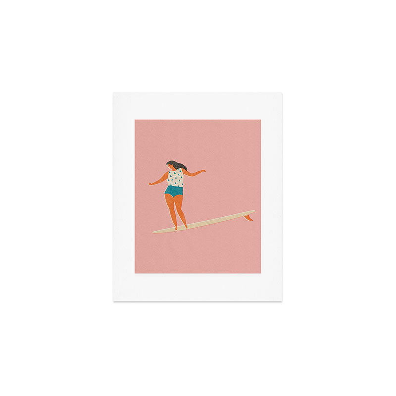 Surf girl print Art Print Gallery Image 1