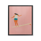 Surf girl print Framed Canvas Print Gallery Image 6
