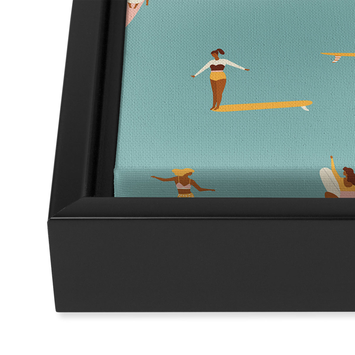 Surf girls Framed Canvas Print Gallery Image 3