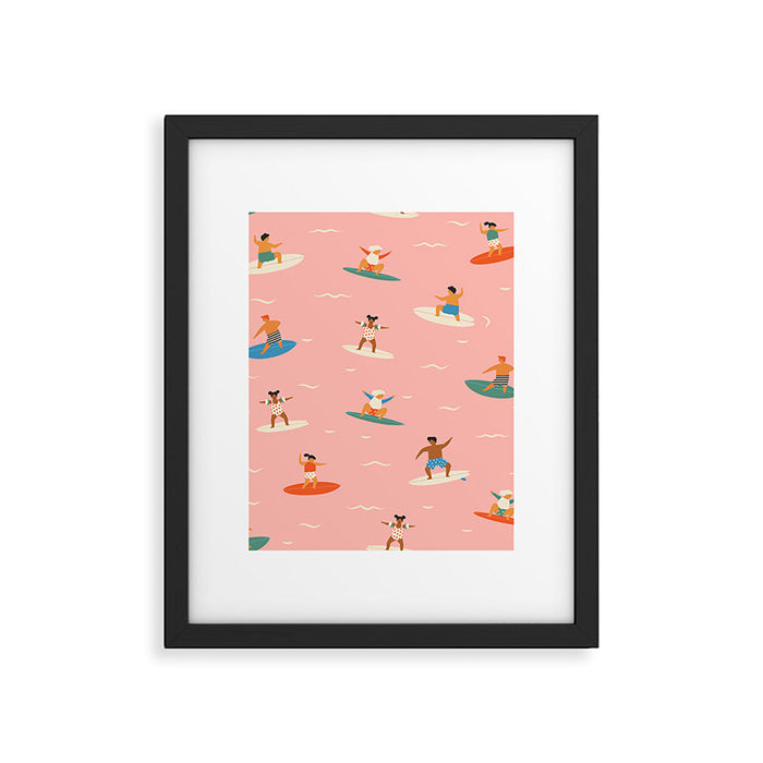 Surf kids Framed Art Print Gallery Image 1