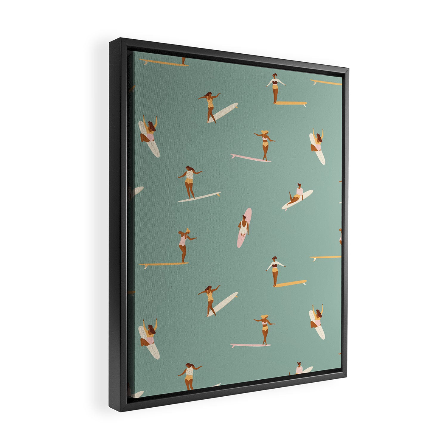 Surf sistas Framed Canvas Print Gallery Image 2