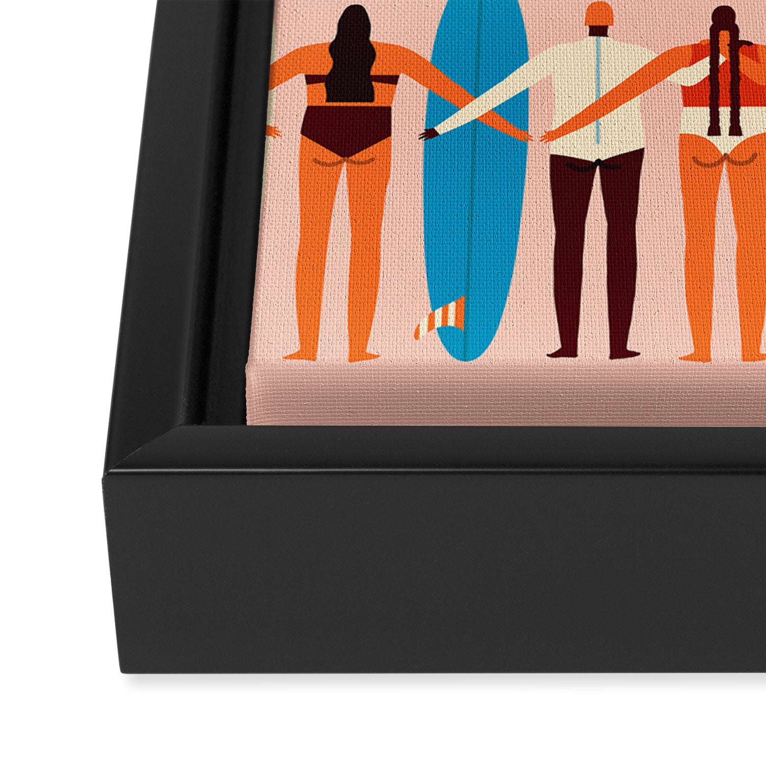 Surf sisters Framed Canvas Print Gallery Image 3