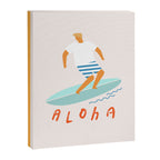 Surfer aloha poster Canvas Print Gallery Image 6