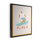Surfer aloha poster Framed Canvas Print Gallery Image 2