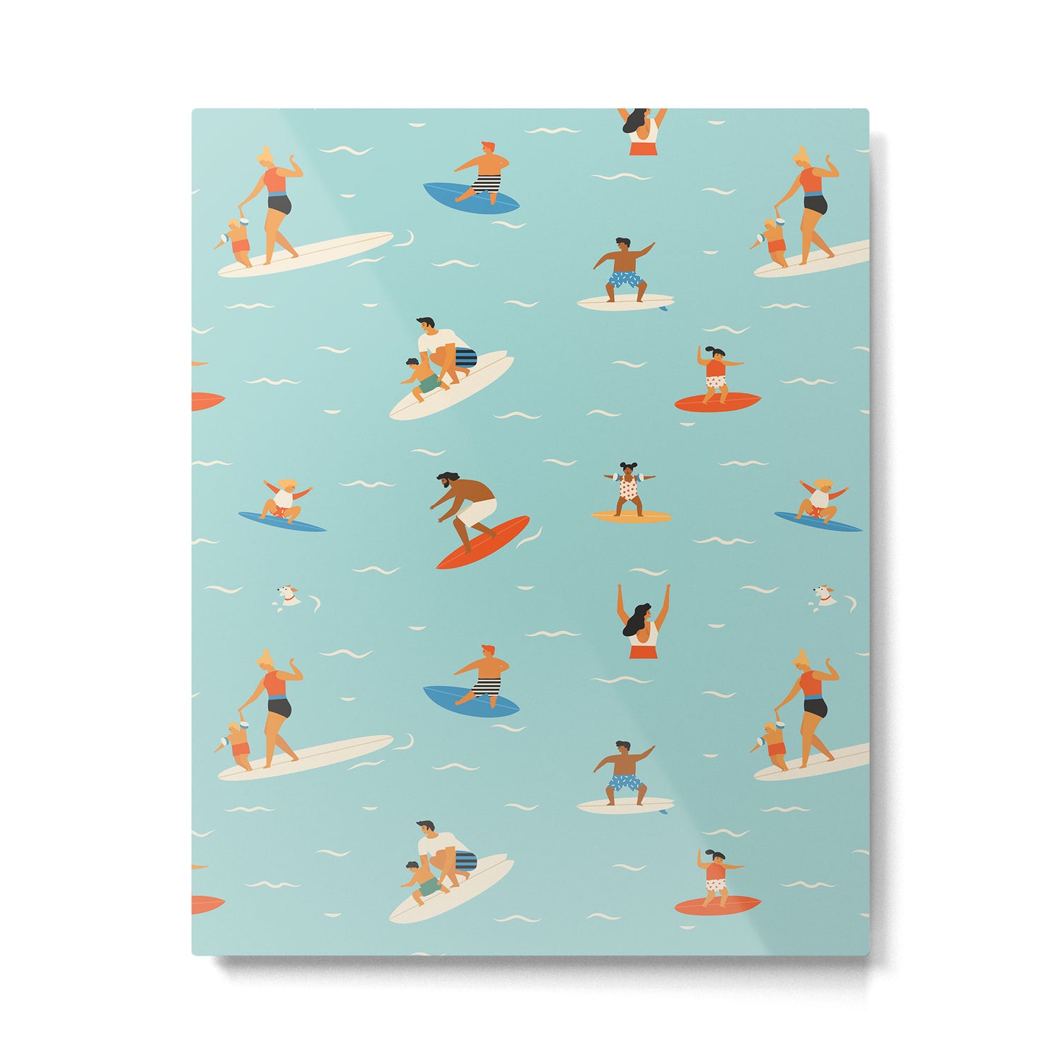 Surfing kids Metal Print Gallery Image 6