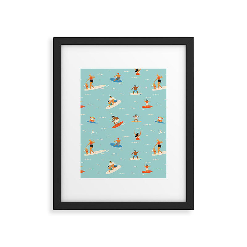 Surfing kids Framed Art Print Gallery Image 6
