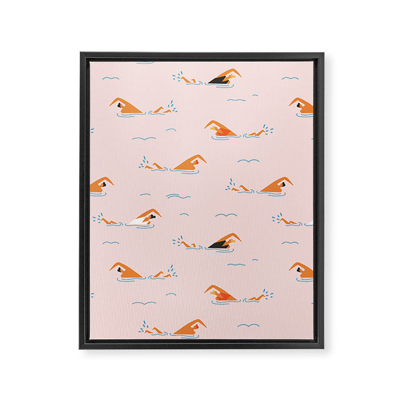 Swimming pool Framed Canvas Print Gallery Image 3
