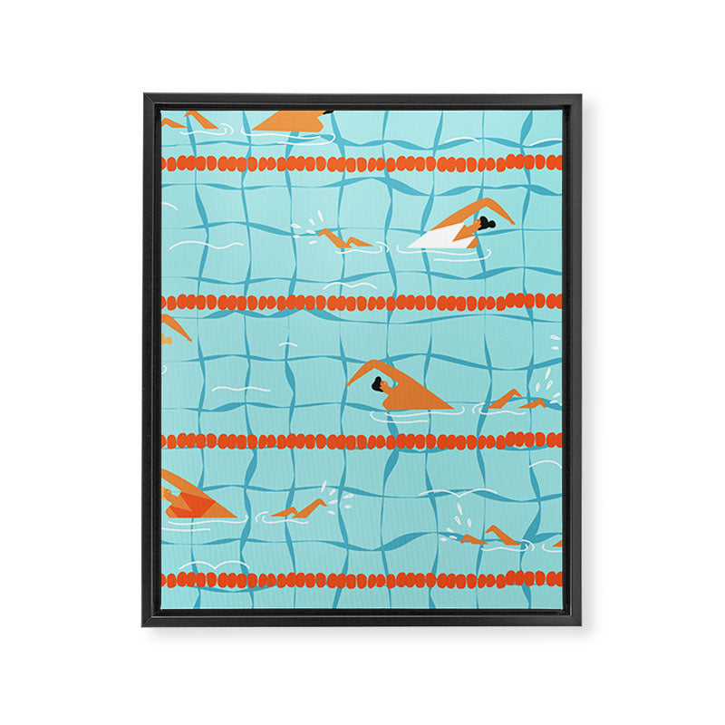Swimming pool Framed Canvas Print Gallery Image 3