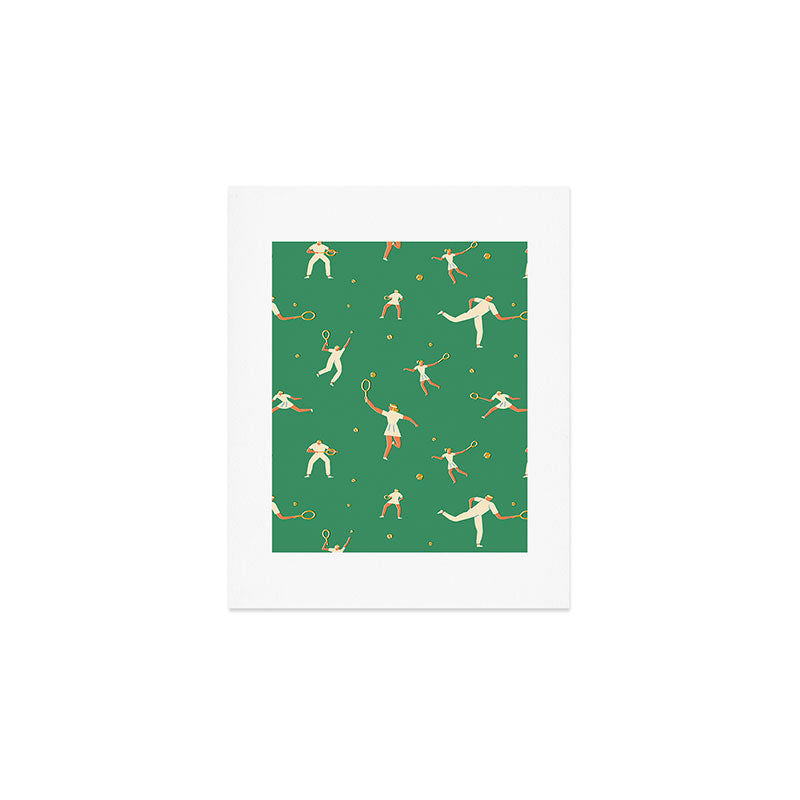 Tennis players Art Print Gallery Image 1