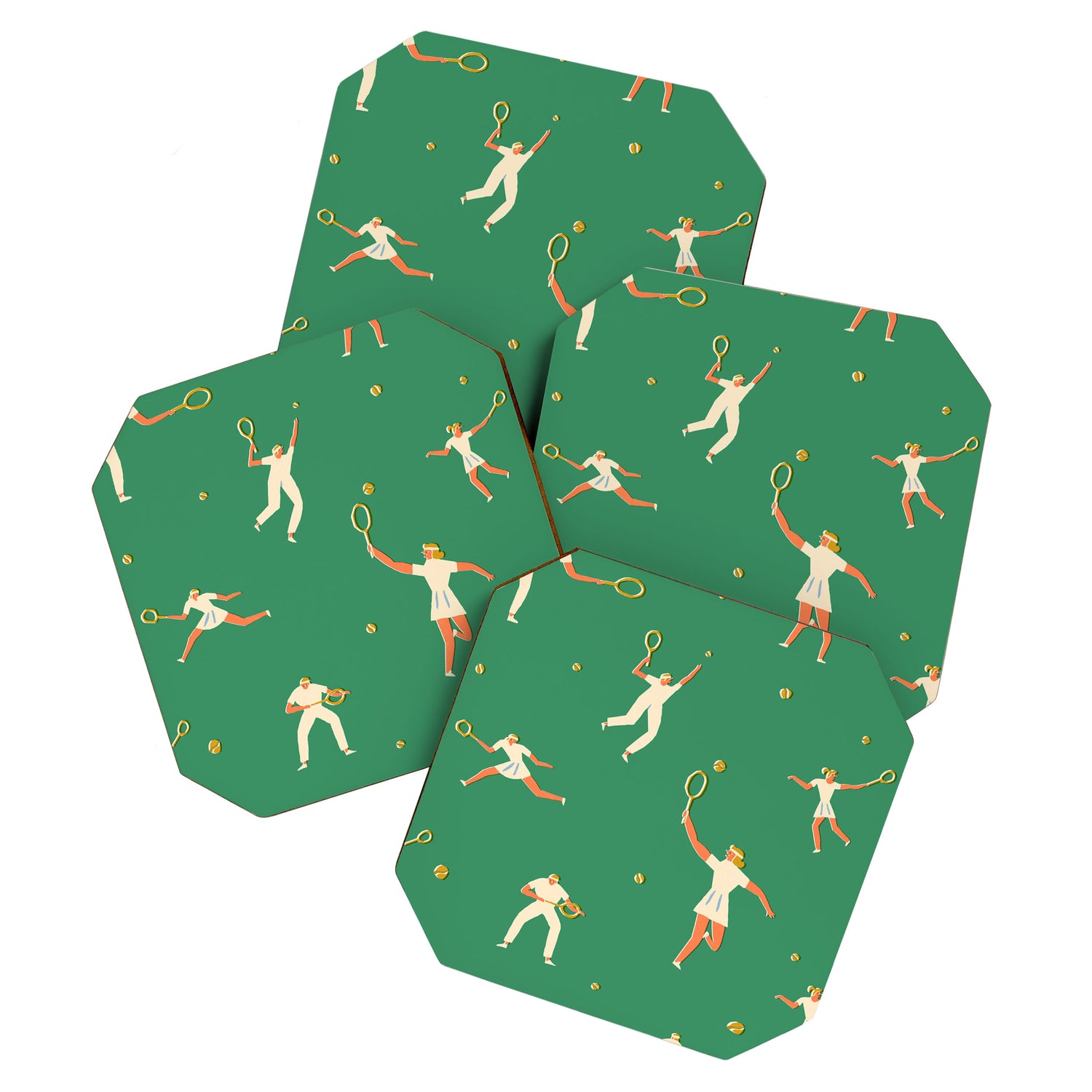 Tennis players Coaster Gallery Image 1