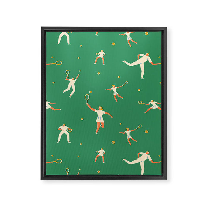 Tennis players Framed Canvas Print Gallery Image 1