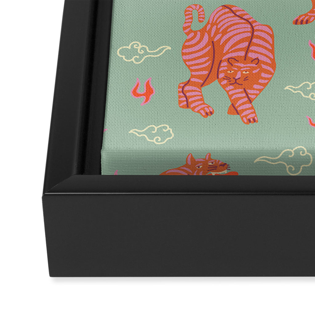 Tibetan tigers Framed Canvas Print Gallery Image 3