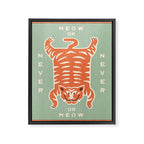 Tiger Meow or Never Framed Canvas Print Gallery Image 6
