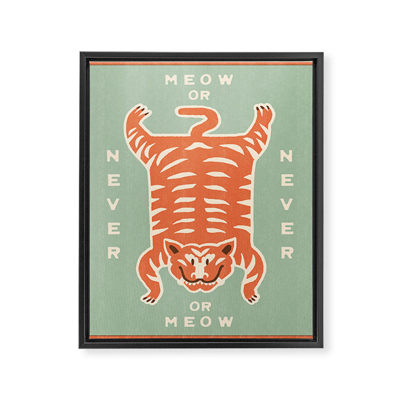 Tiger Meow or Never Framed Canvas Print Gallery Image 6
