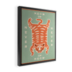 Tiger Meow or Never Framed Canvas Print Gallery Image 2