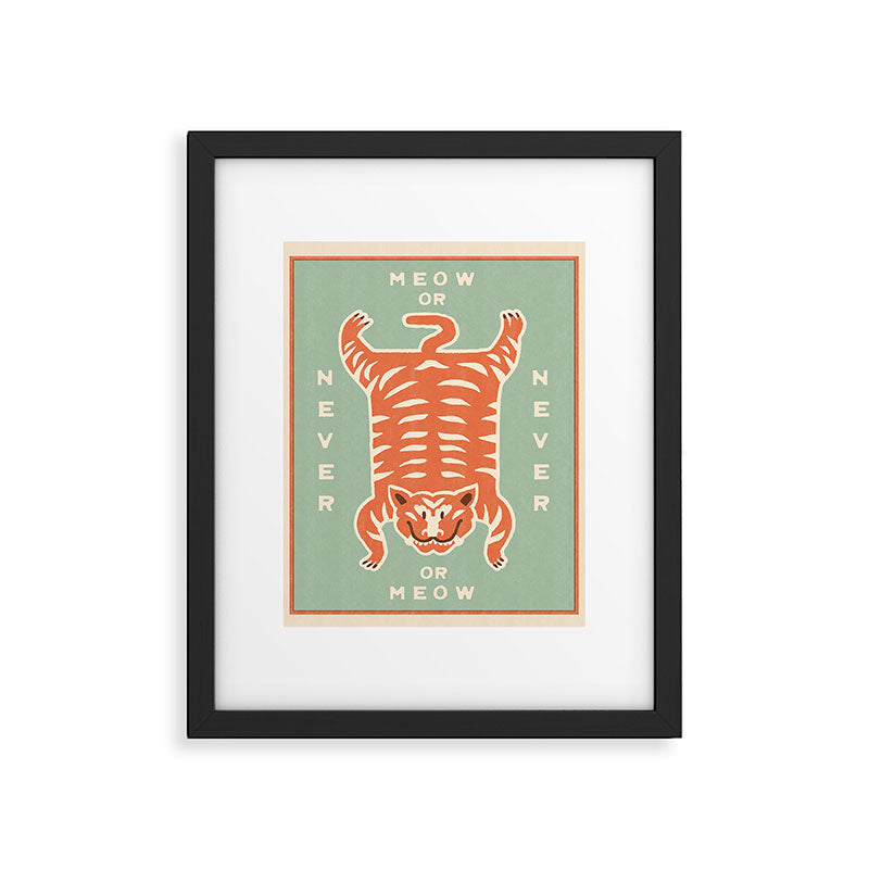 Tiger Meow or Never Framed Art Print Gallery Image 5