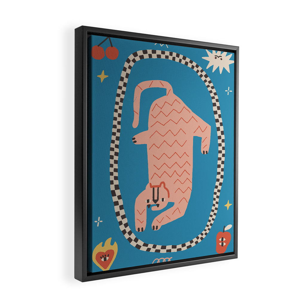 Trippy tigers Framed Canvas Print Gallery Image 2