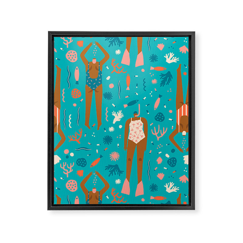 Underwater Framed Canvas Print Gallery Image 8