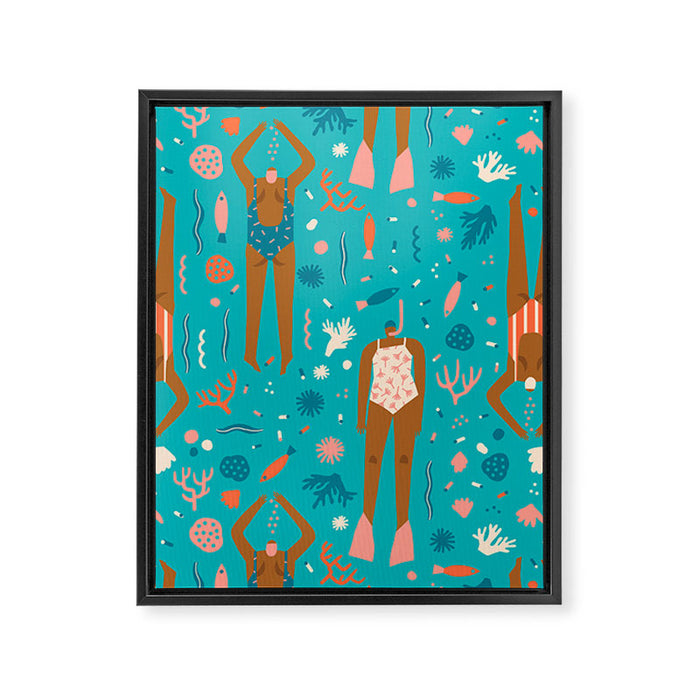 Underwater Framed Canvas Print Gallery Image 1