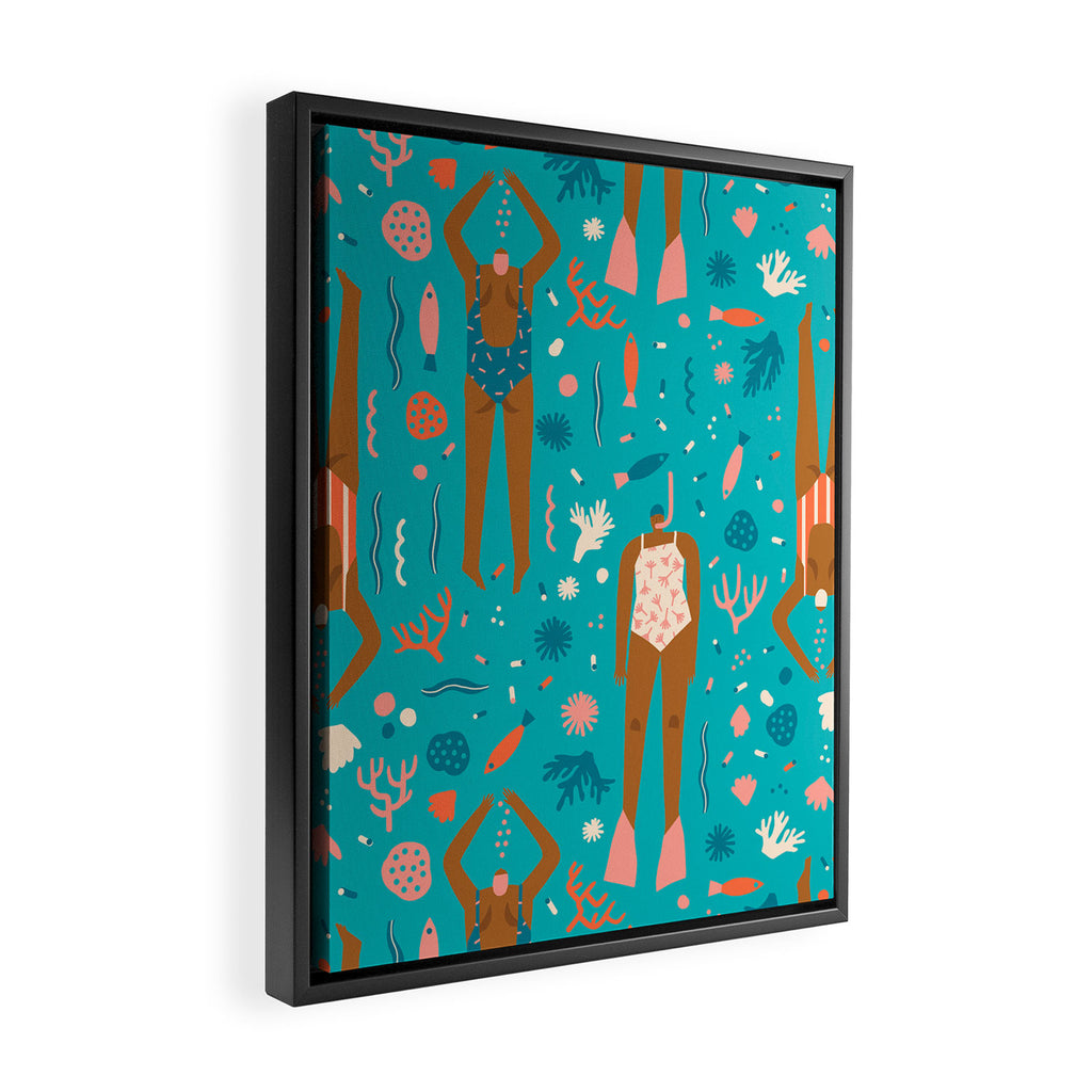 Underwater Framed Canvas Print Gallery Image 2