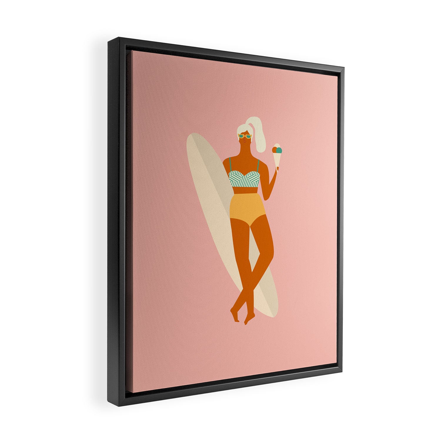 Vanilla Ice-cream Framed Canvas Print Gallery Image 2
