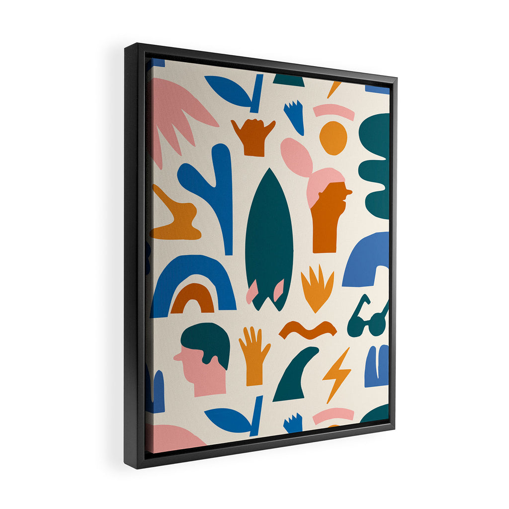 Vaya a la playa Framed Canvas Print Gallery Image 2