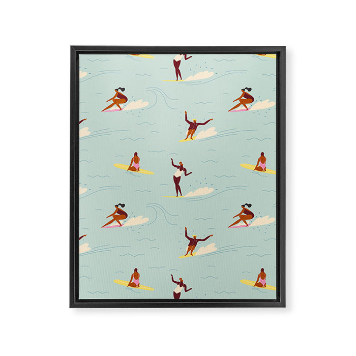 Waikiki beach Framed Canvas Print Gallery Image 1