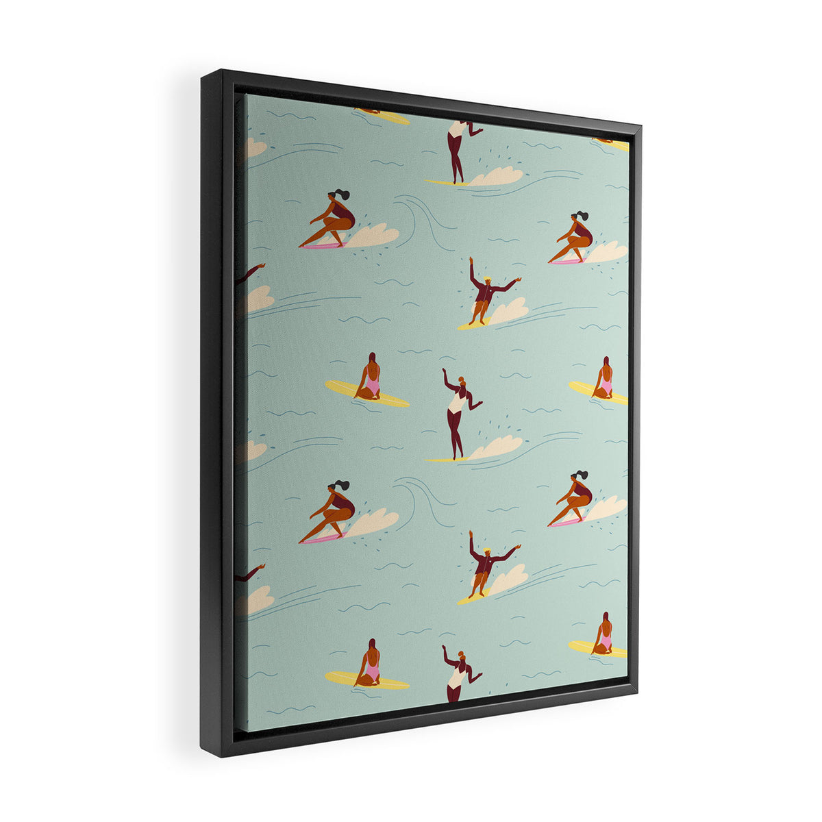 Waikiki beach Framed Canvas Print Gallery Image 2