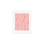 Waikiki beach in pink Art Print Gallery Image 1