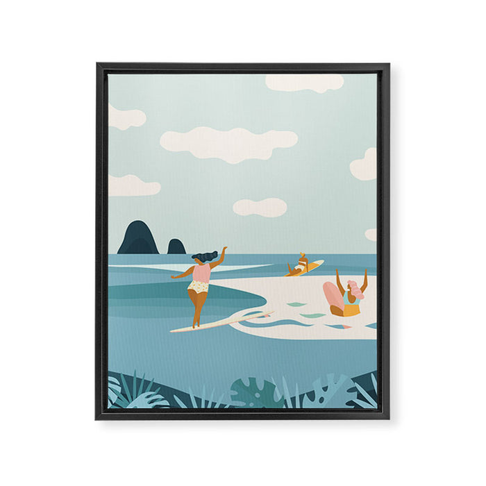 Wave Sisters Framed Canvas Print Gallery Image 1