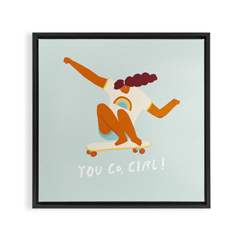 You go, girl! Framed Canvas Print Gallery Image 3